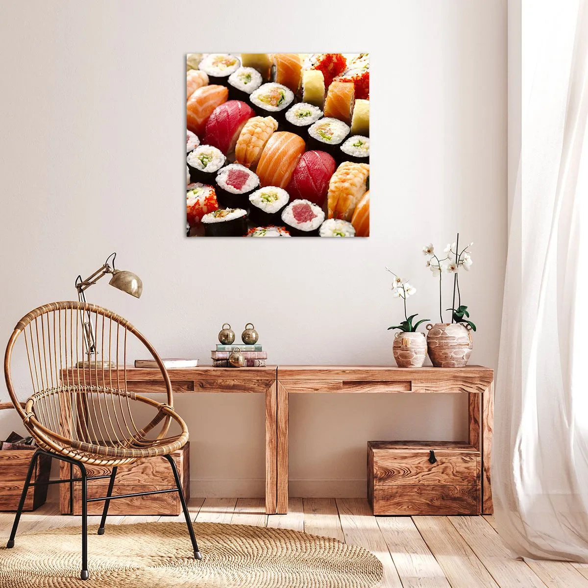 Cuadro sobre lienzo - Impresión de Imagen - Colores y sabores de Asia - 50x50 cm
