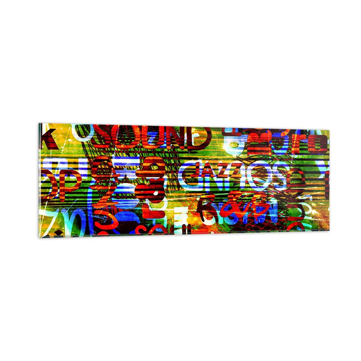 Cuadro sobre vidrio - Impresiones sobre Vidrio - Todos los tonos del sonido - 90x30 cm