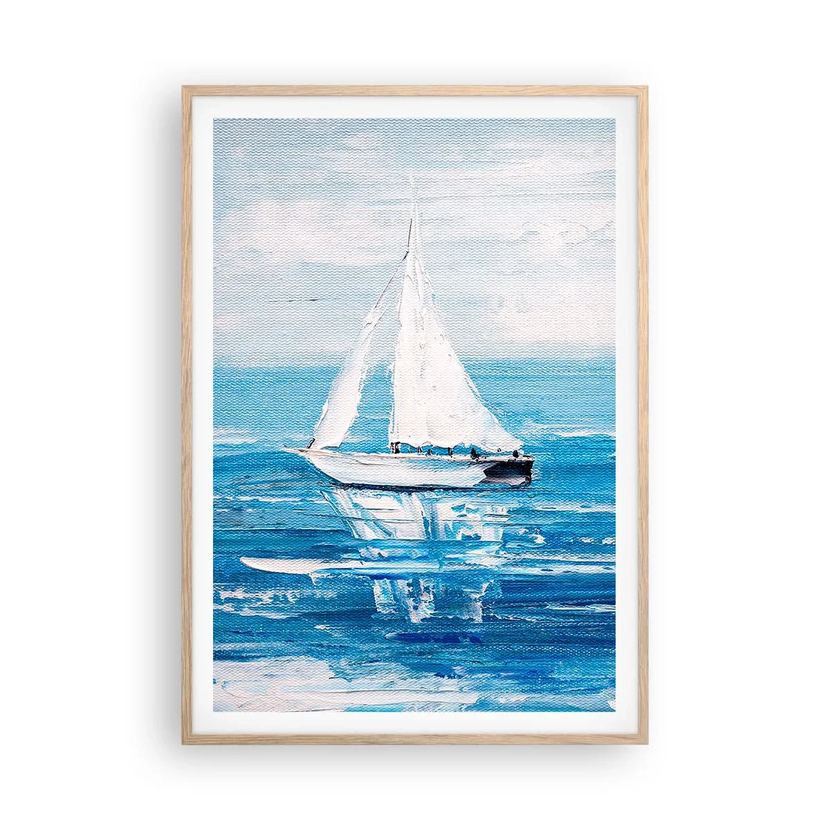 Póster en marco roble claro - Con un amigo a tu lado - 70x100 cm