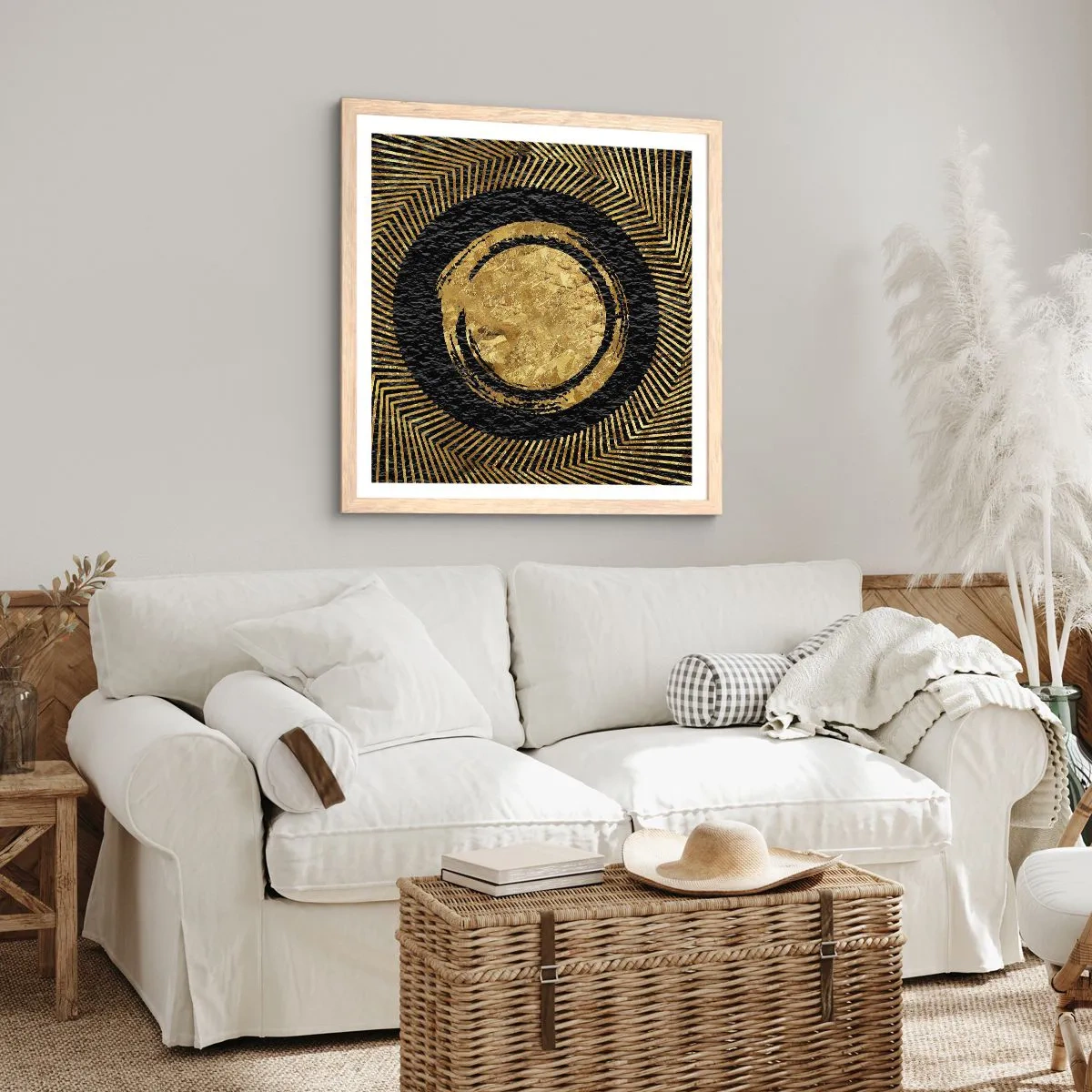 Póster en marco roble claro - Composición glamour - 50x50 cm