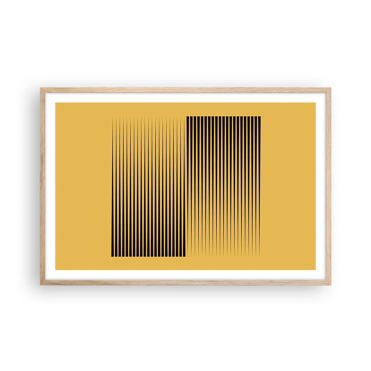 Póster en marco roble claro - Cuadrado de opuestos - 91x61 cm