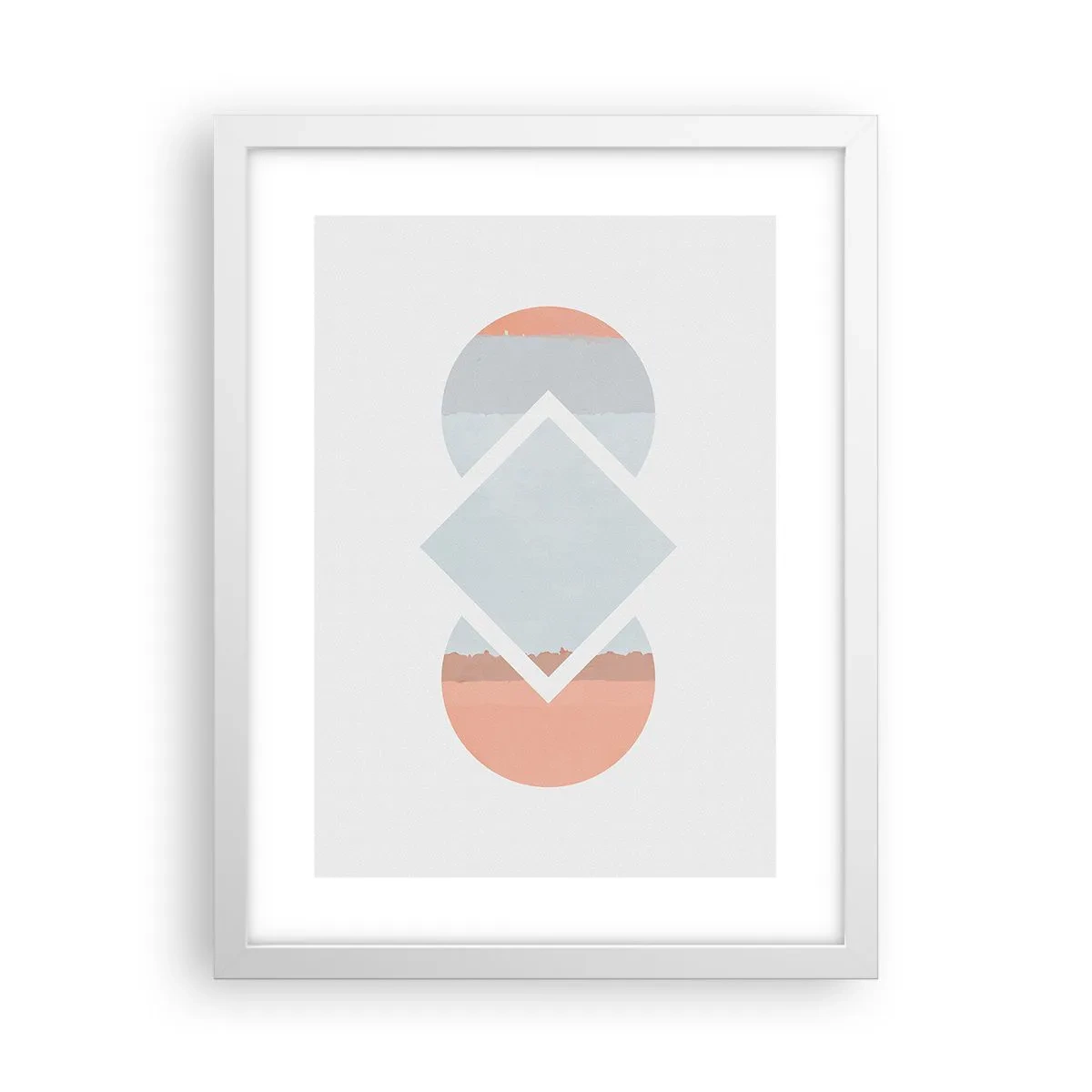 Póster en marco blanco - Arte geométrico - 30x40 cm