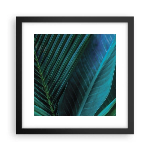 Póster en marco negro - Anatomía del verde - 30x30 cm