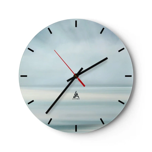 Reloj de pared - Reloj de vidrio - Paz hasta el horizonte - 40x40 cm