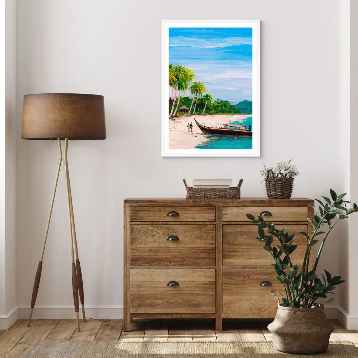 Póster en marco blanco - Un sueño exótico - 50x70 cm