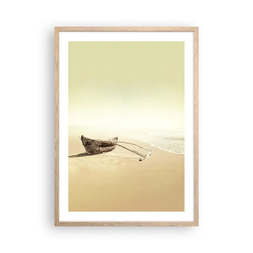 Póster en marco roble claro - Un recuerdo de los mares del sur - 50x70 cm