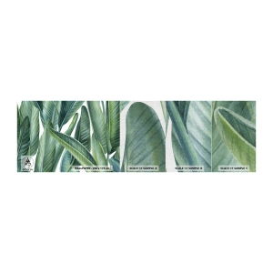 Muestra de fotomural Premium Canvas - Vegetación en estado puro - Hojas verdes, planta tropical, Naturaleza - 100x30 cm