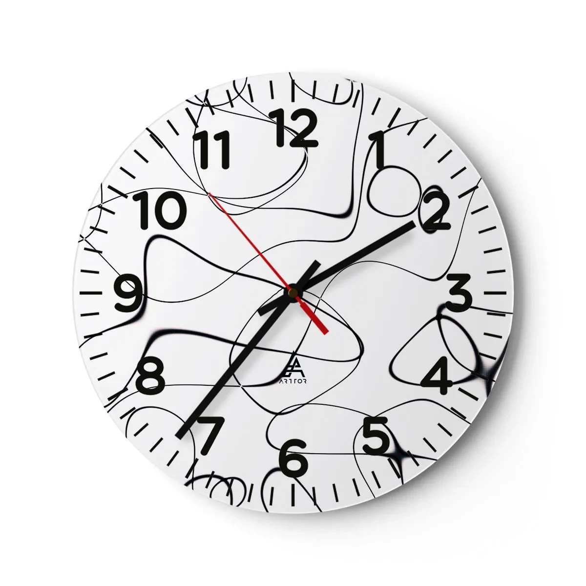 Reloj de pared - Reloj de vidrio - Los caminos de la vida, las vicisitudes del destino - 40x40 cm