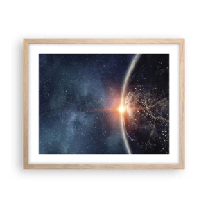 Póster en marco roble claro - En una nueva perspectiva - 50x40 cm