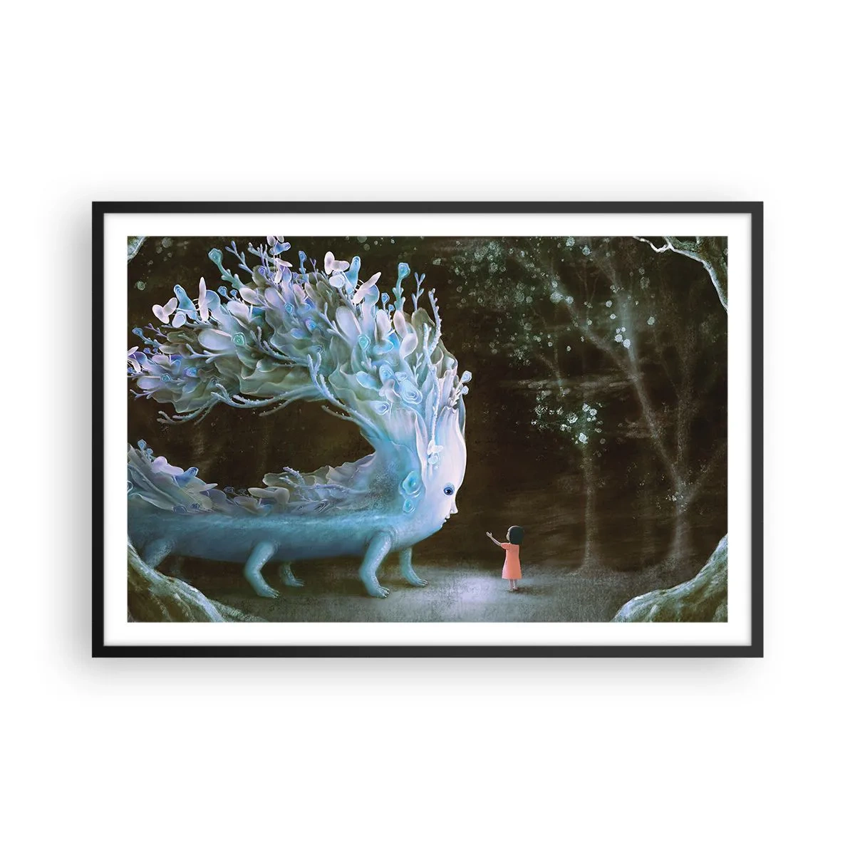 Póster en marco negro - Una reunión fantástica - 91x61 cm