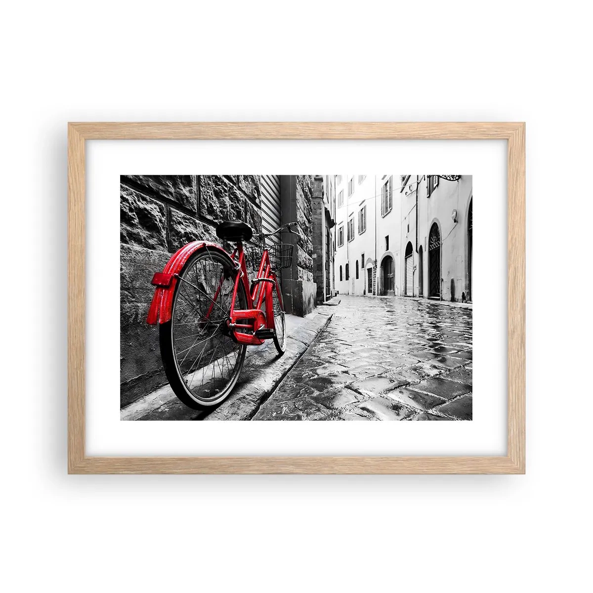 Póster en marco roble claro - La verdadera belleza no envejece - 40x30 cm