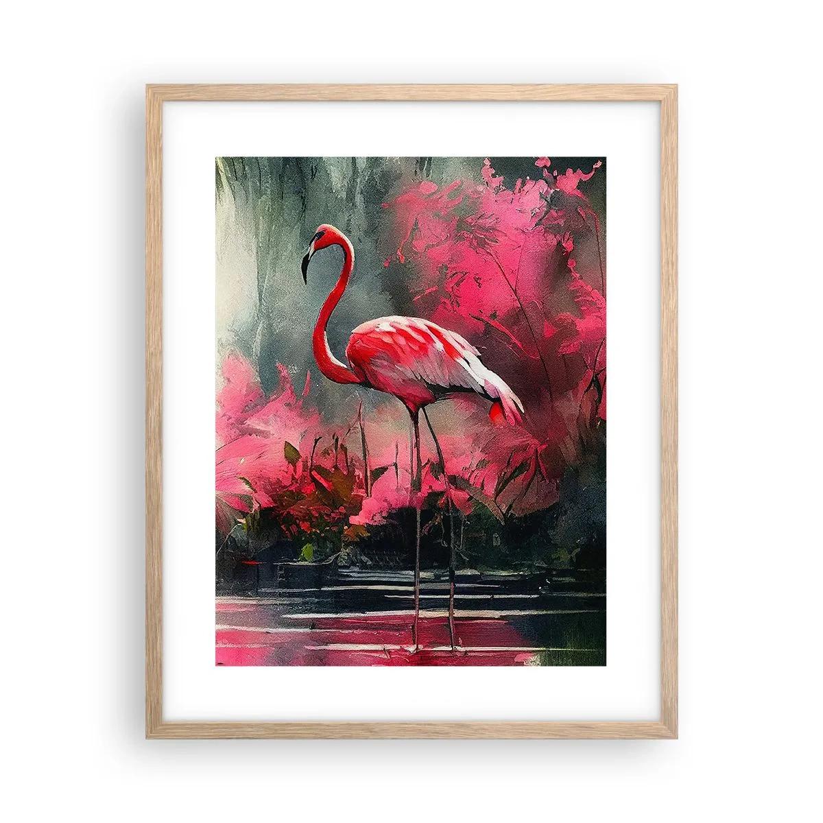 Póster en marco roble claro - Una lección de encanto natural - 40x50 cm