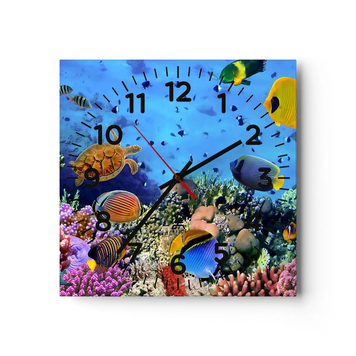 Reloj de pared - Reloj de vidrio - Y qué sabemos de la vida... - 40x40 cm
