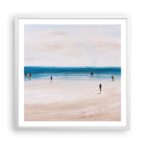 Póster en marco blanco - Necesidad natural - 60x60 cm