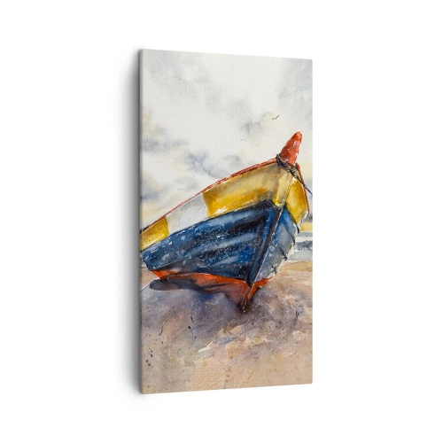 Cuadro sobre lienzo - Impresión de Imagen - Descansando en la orilla - 45x80 cm