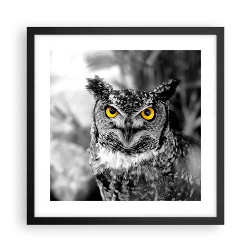 Póster en marco negro - Nada se puede ocultar - 40x40 cm