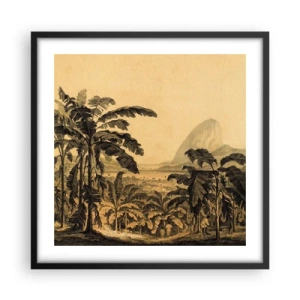 Póster en marco negro - En un ambiente colonial - 50x50 cm