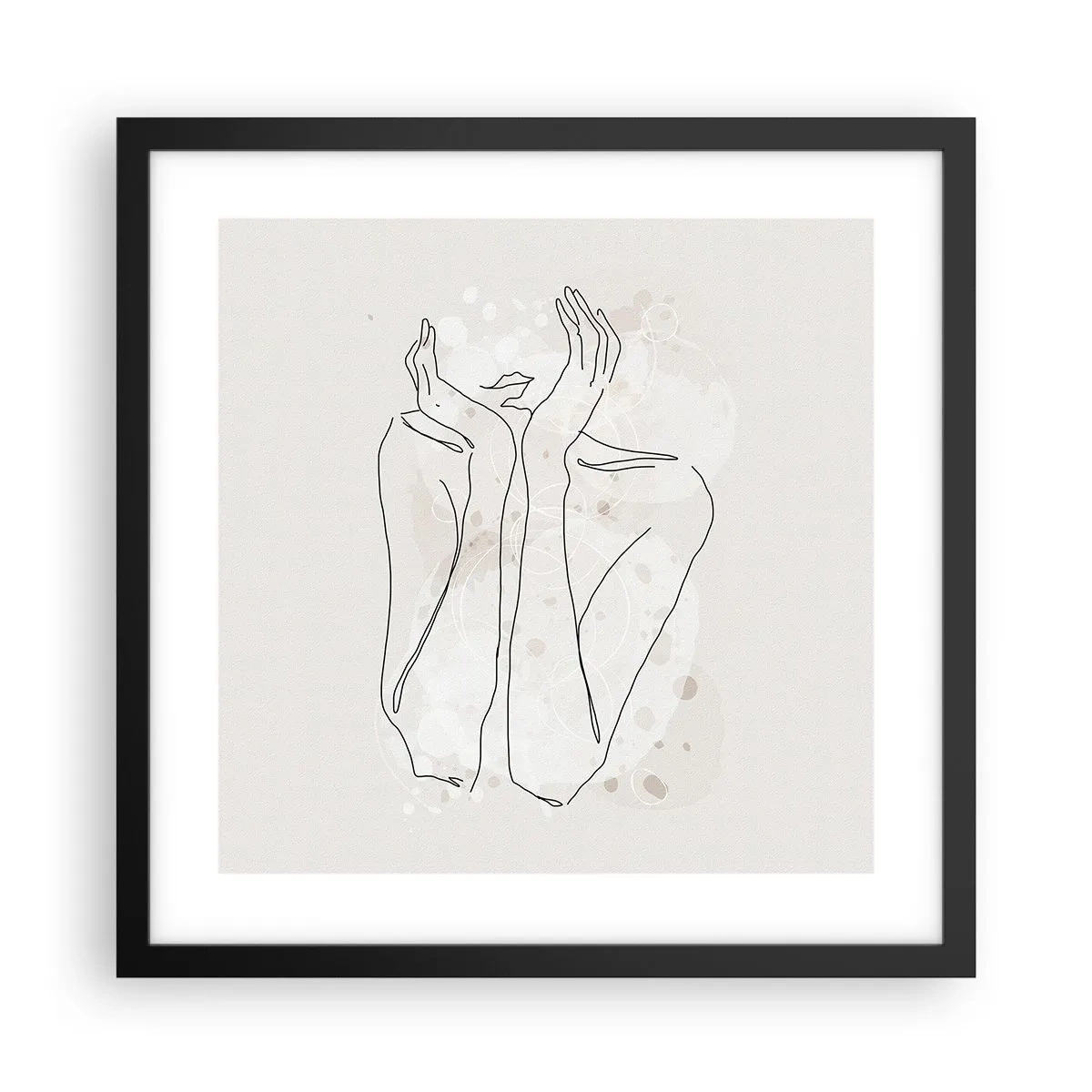 Póster en marco negro - Un momento de ensueño - 40x40 cm