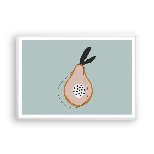 Póster en marco blanco - El interior de la naturaleza - 100x70 cm