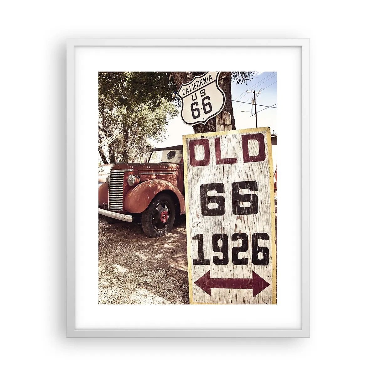 Póster en marco blanco - Una leyenda de la América profunda - 40x50 cm