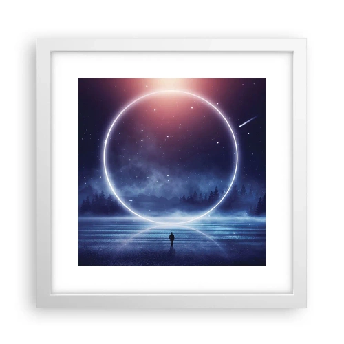 Póster en marco blanco - Ya están aquí... - 30x30 cm