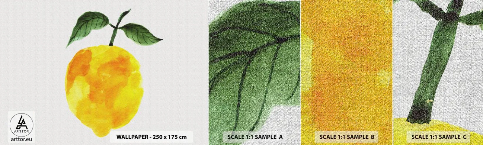 Muestra de fotomural Premium Canvas - Cómo conocer el sabor del sol - Limón, Cocina, Fruta - 100x30 cm