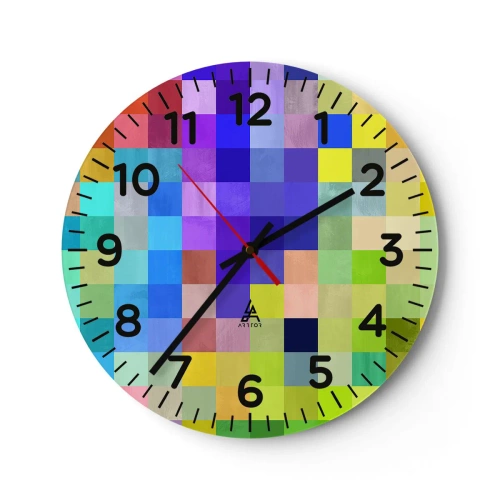 Reloj de pared - Reloj de vidrio - Cada uno diferente, todos iguales - 30x30 cm