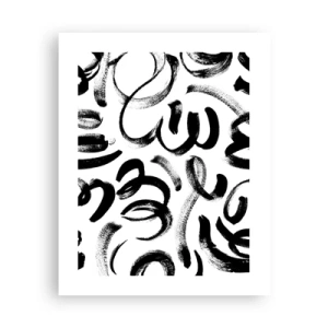 Póster - Negro sobre blanco - 40x50 cm