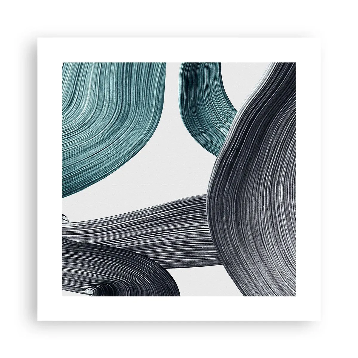 Póster - Senderos esmeralda y negro - 40x40 cm