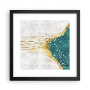 Póster en marco negro - Marea dorada - 30x30 cm