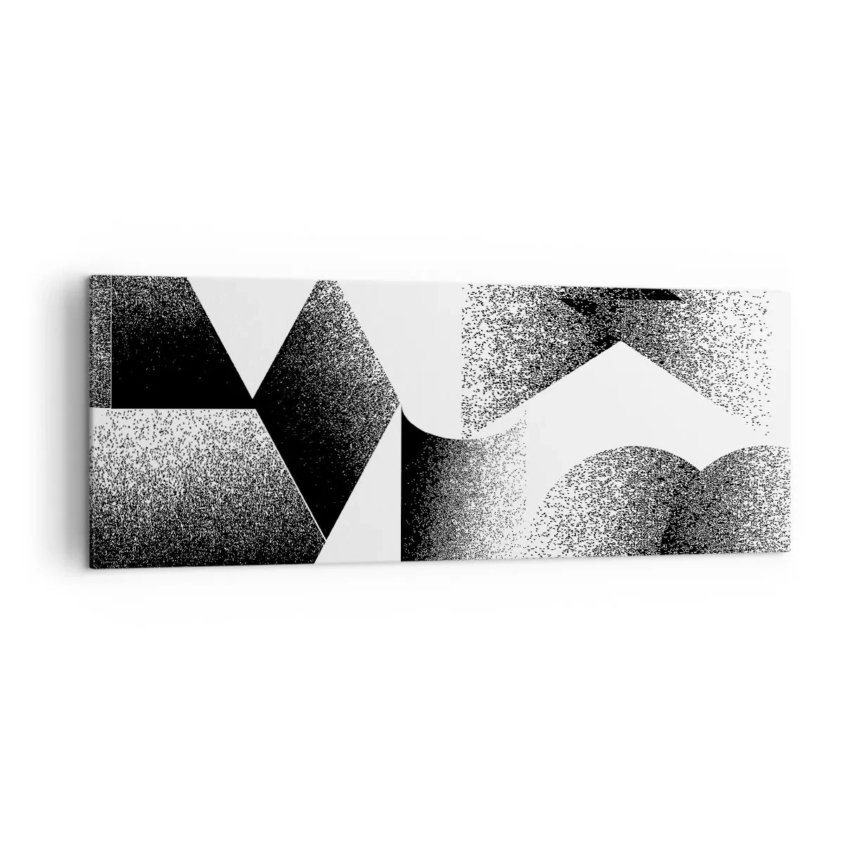 Cuadro sobre lienzo - Impresión de Imagen - Geometría compuesta por ángulos y formas ovaladas. - 140x50cm - Ángulos y óvalos - Decoración de pared moderna para salón y dormitorio ARTTOR