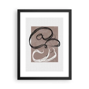 Póster en marco negro - Composición: la búsqueda de la plenitud - 30x40 cm