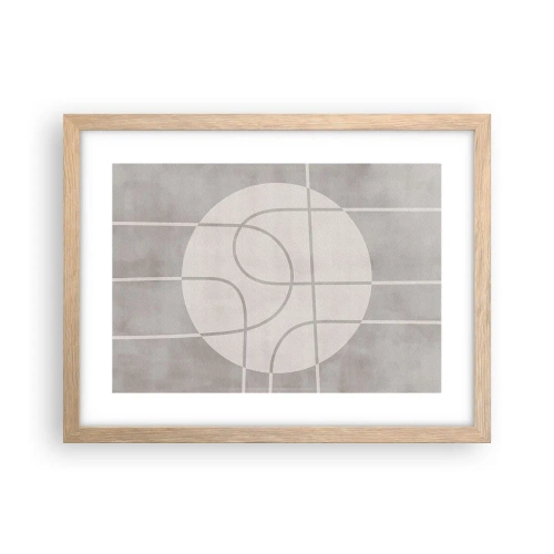 Póster en marco roble claro - Circular y rectilíneo - 40x30 cm