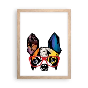 Póster en marco roble claro - El intelectual - 30x40 cm