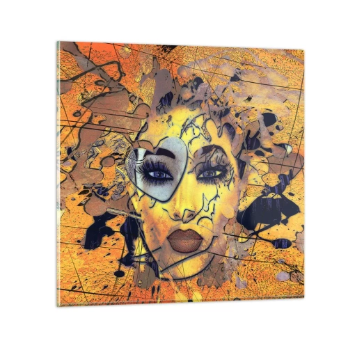 Cuadro sobre vidrio - Impresiones sobre Vidrio - La belleza del sol - 50x50 cm