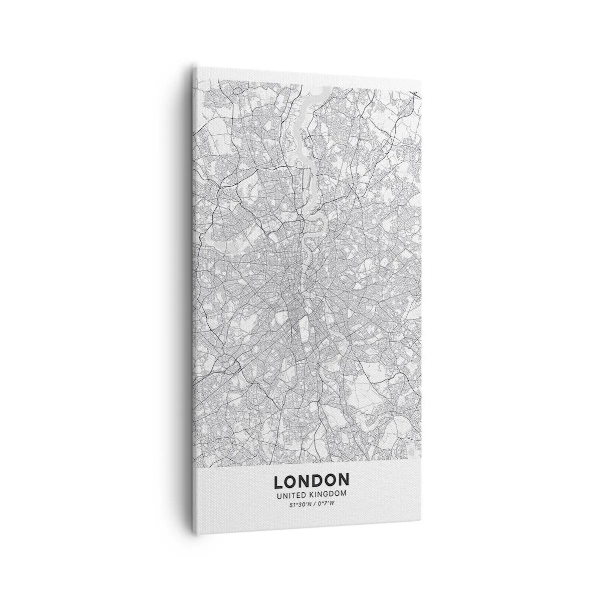 Cuadro sobre lienzo - Impresión de Imagen - Un mapa del laberinto de Londres - 55x100 cm