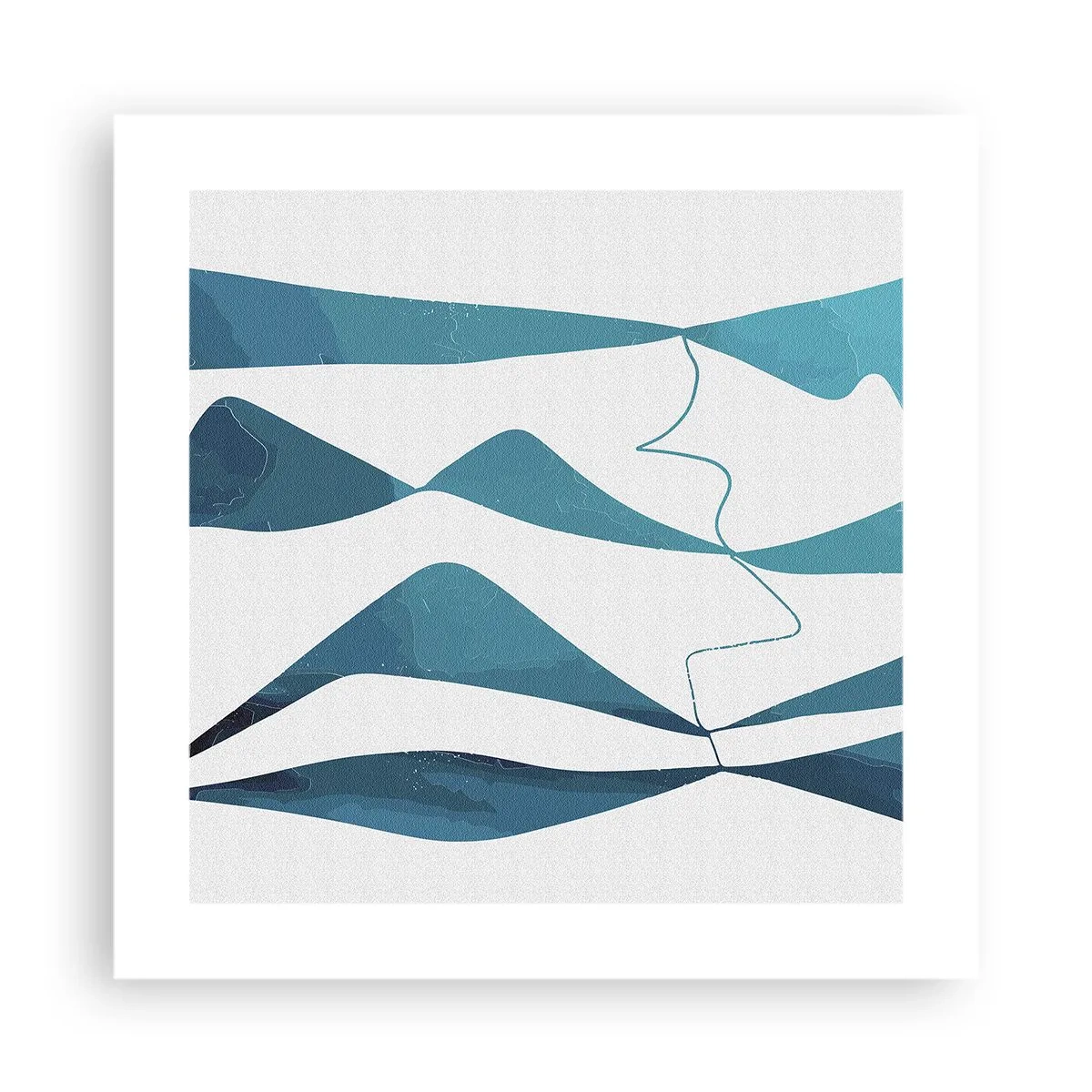Póster - Abstracción: un compuesto turquesa - 40x40 cm