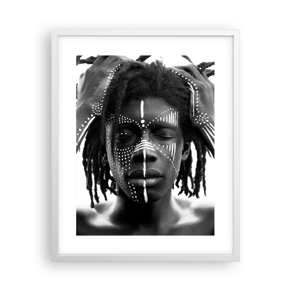 Póster en marco blanco - ¿Dónde estás? - 40x50 cm