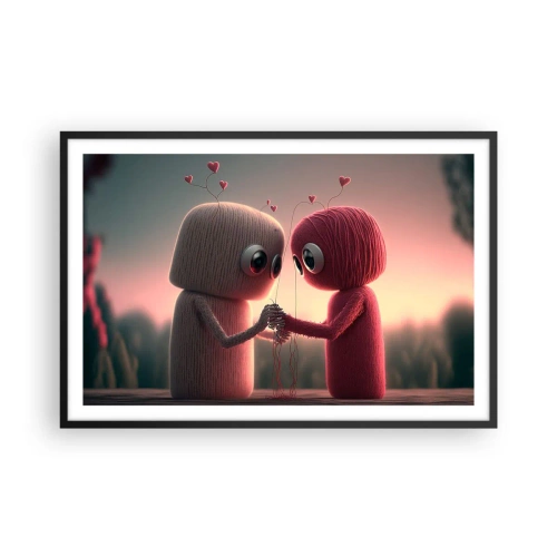 Póster en marco negro - Todo el mundo puede amar - 91x61 cm