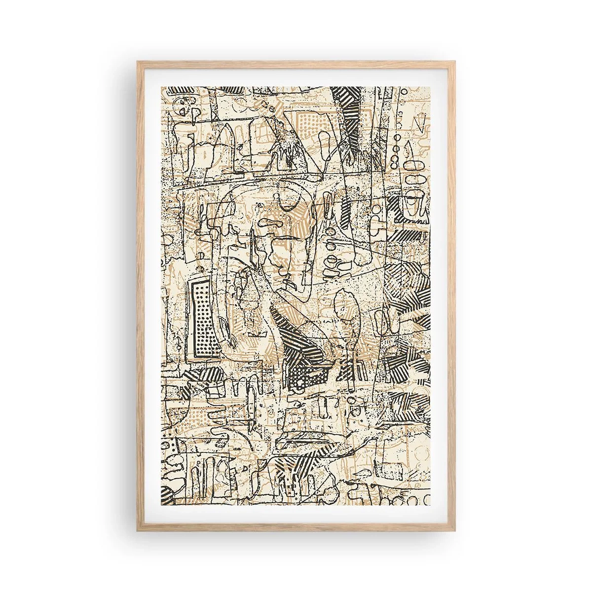 Póster en marco roble claro - A la espera de ser descifrado - 61x91 cm