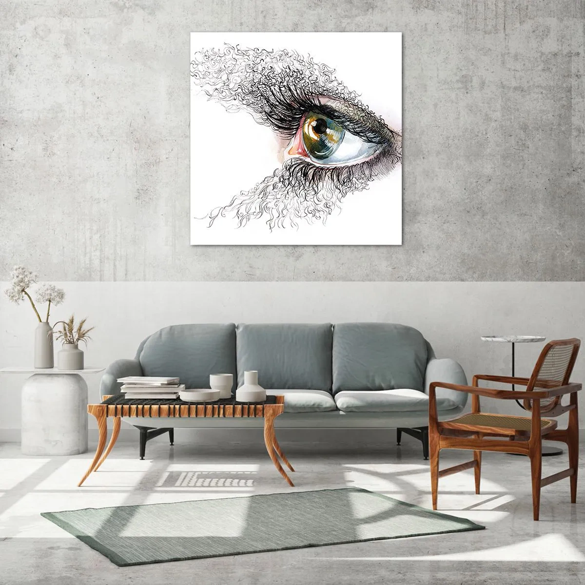 Cuadro sobre vidrio - Impresiones sobre Vidrio - Mira directamente a tu alma - 40x40 cm