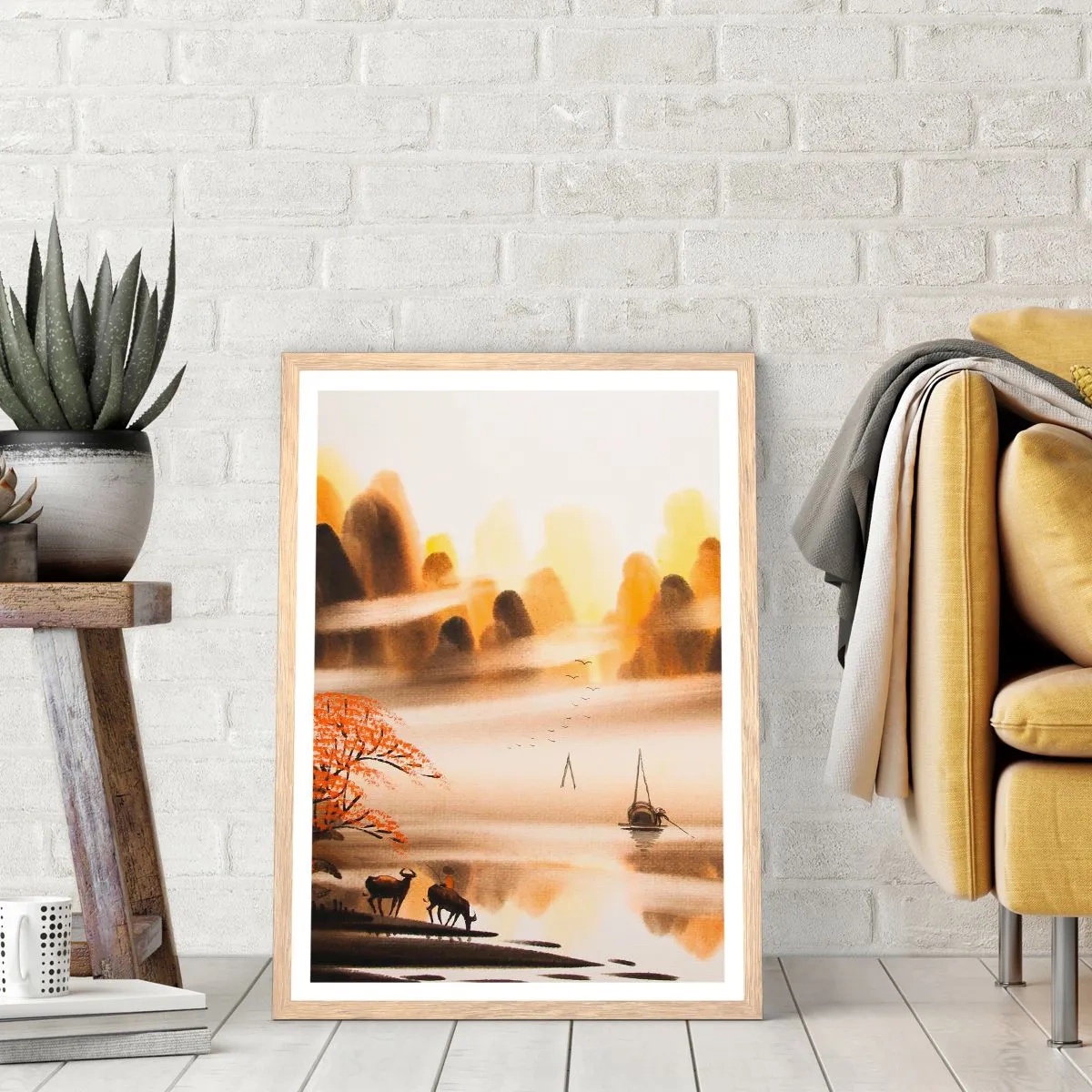 Póster en marco roble claro - Más allá del Lejano Oriente - 61x91 cm