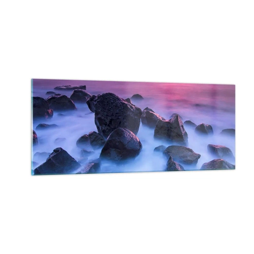 Cuadro sobre vidrio - Impresiones sobre Vidrio - Nacimiento en la luz y la niebla - 100x40 cm