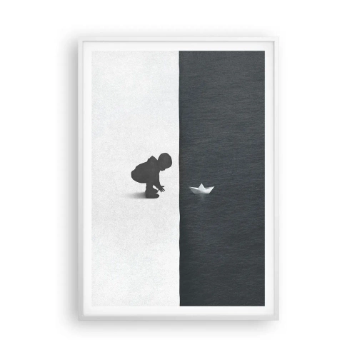 Póster en marco blanco - Una gran expedición náutica - 70x100 cm