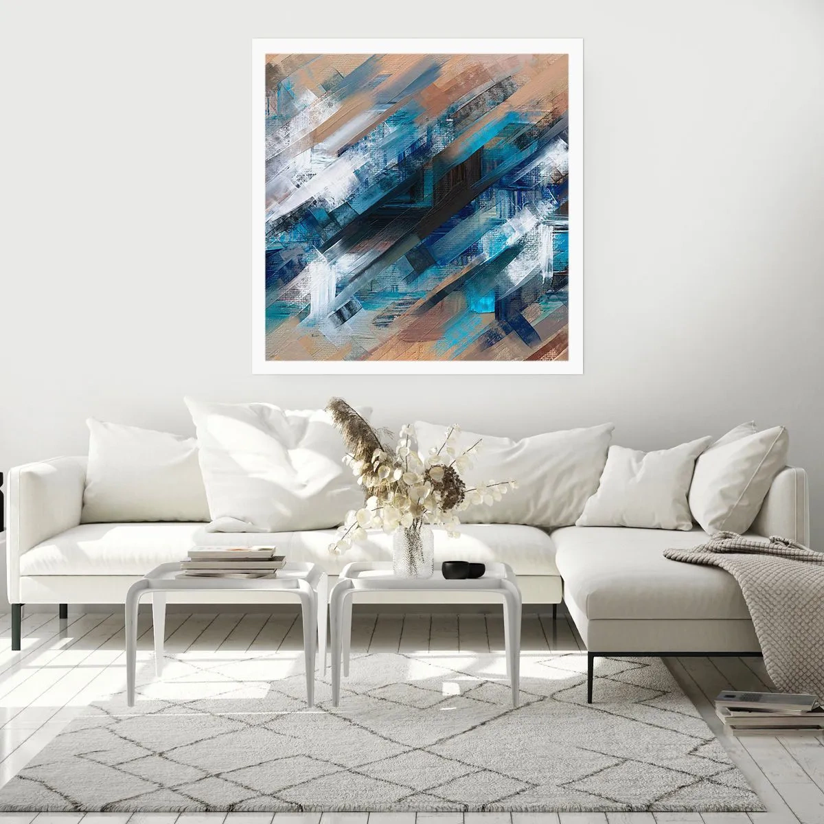 Póster - En una inclinación azul - 50x50 cm
