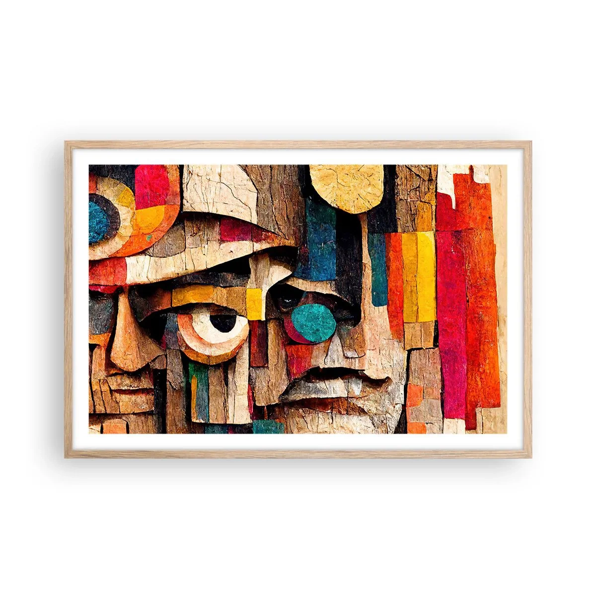 Póster en marco roble claro - Te veo... - 91x61 cm