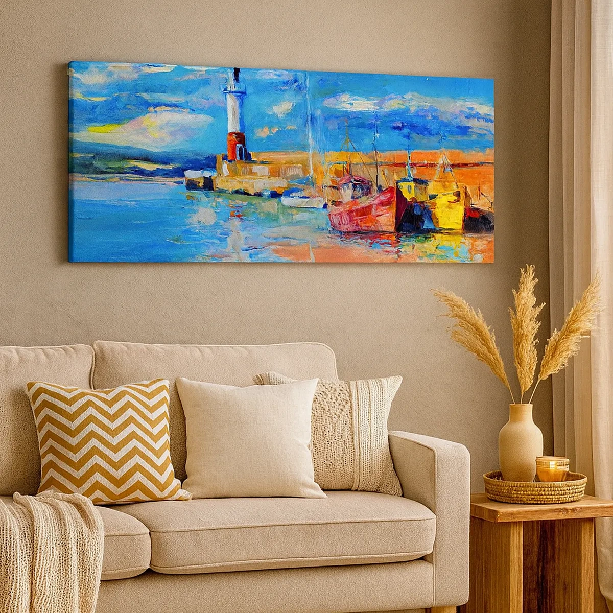 Cuadro sobre lienzo - Impresión de Imagen - Tarde en la bahía del arco iris - 30x30 cm