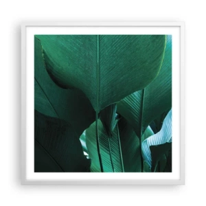 Póster en marco blanco - De cara a la luz - 60x60 cm