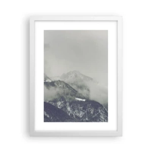 Póster en marco blanco - Valle de la niebla - 30x40 cm
