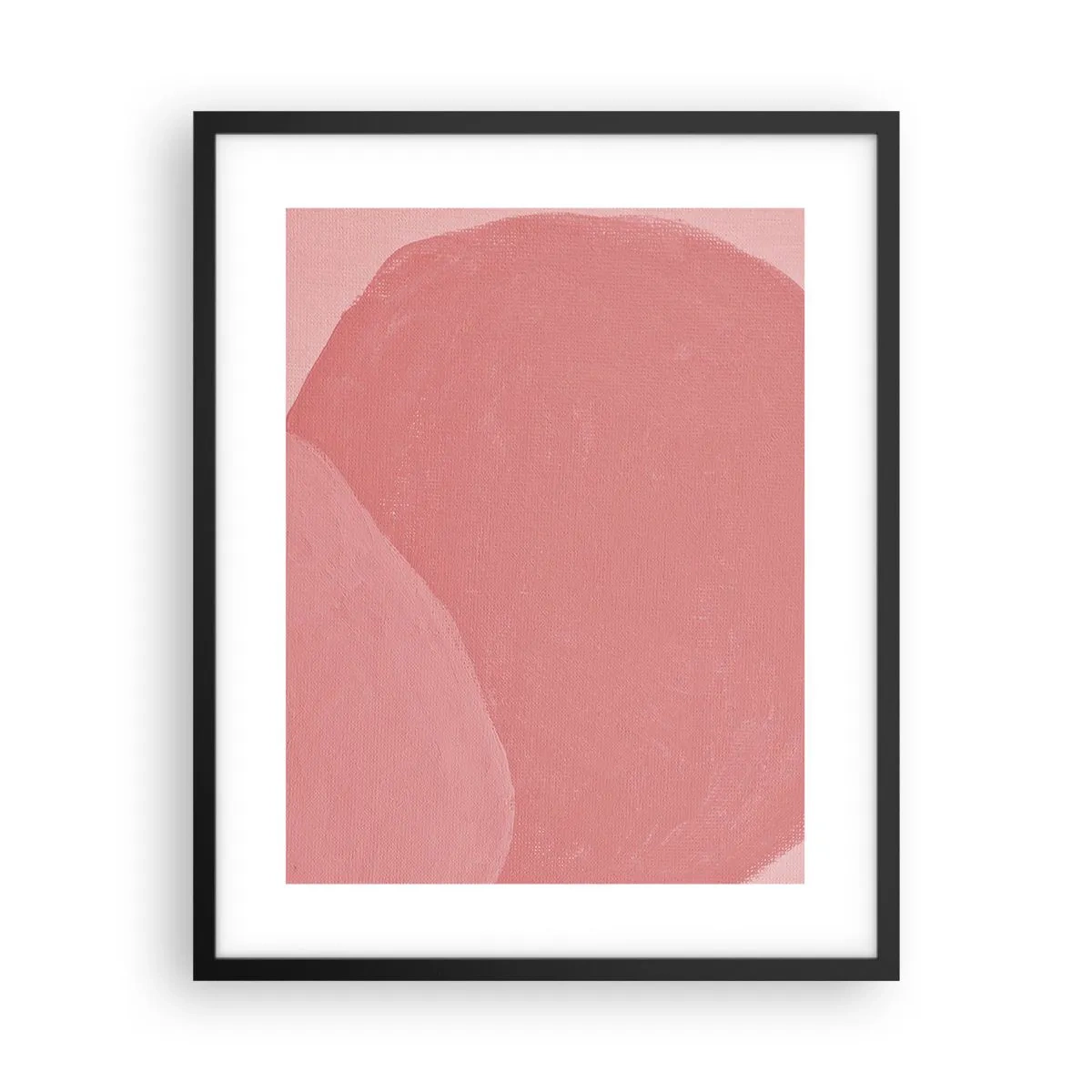 Póster en marco negro - Composición orgánica en rosa - 40x50 cm